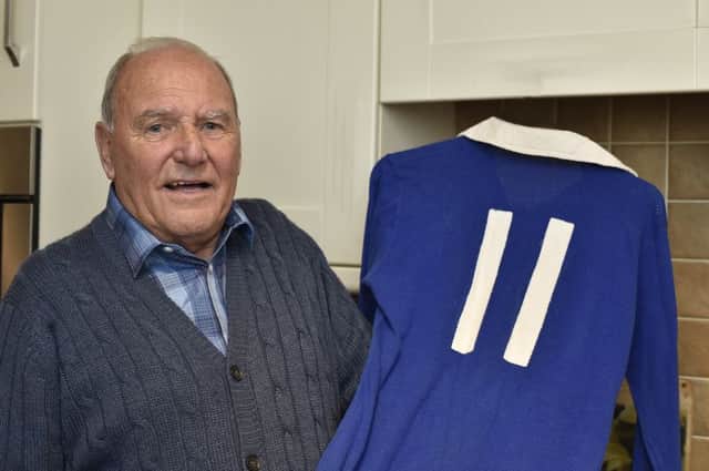 Tommy Robson with his 1973-74 Fourth Division Championship season shirt which he threw into the crowd after beating Gillingham 4-2 and gaining promotion to the Third Division.
It was returned to him anonymously by post last week. EMN-191014-172741009