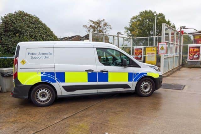 Police at the scene. Pic: Terry Harris