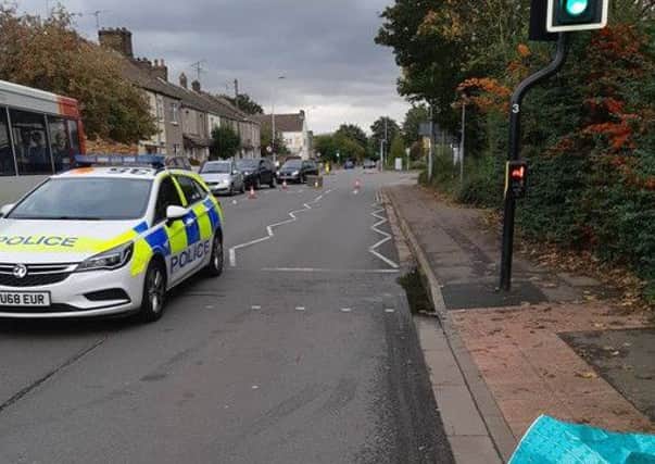 Police at the scene in Bright Street. Photo: Cambridgeshire police