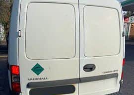 The driver said he did not have to give his details but was reported and the van seized
