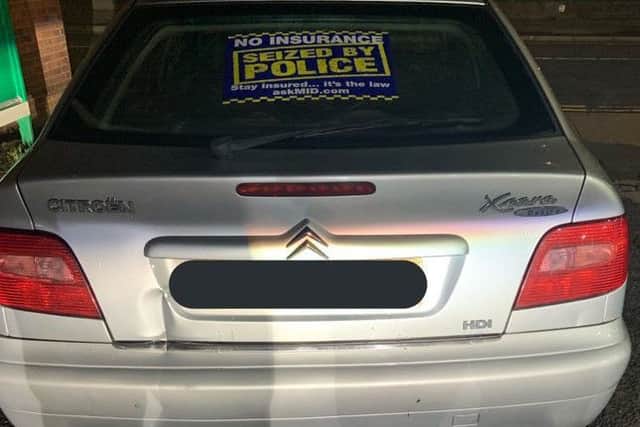 Driver reported and car seized
