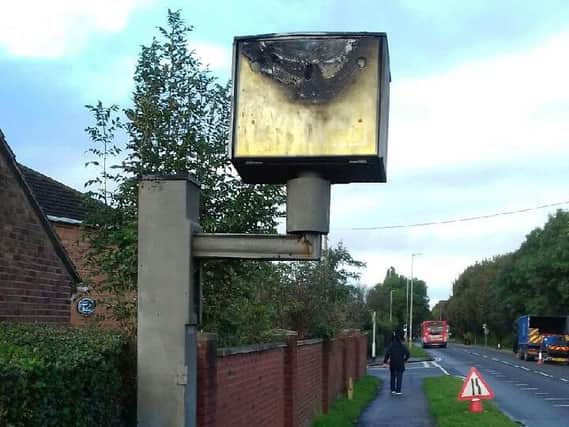 The burnt out speed camera. Pic (Kevin Boon)