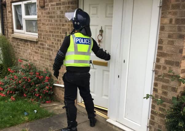 Officers carried out the warrant on Friday. Pic: Peterborough police