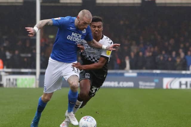 Posh man-of-the-match Marcus Maddison on the attack against Coventry. Photo: Joe Dent/theposh.com.