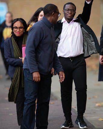 Deji Olatunji leaving court. 
Crown Court, Cambridge
Friday 25 October 2019. 
Picture by Terry Harris. THA