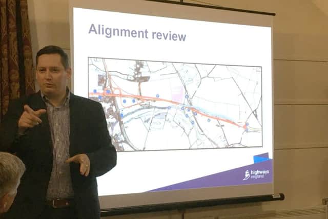 Jon Donlevy addressing the audience at the meeting