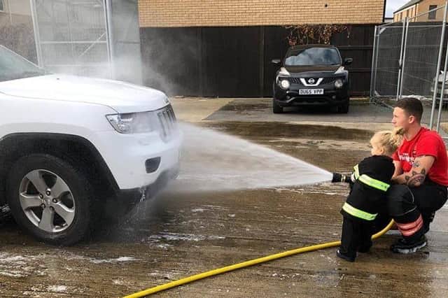 The car wash at Whittlesey Fire Station
