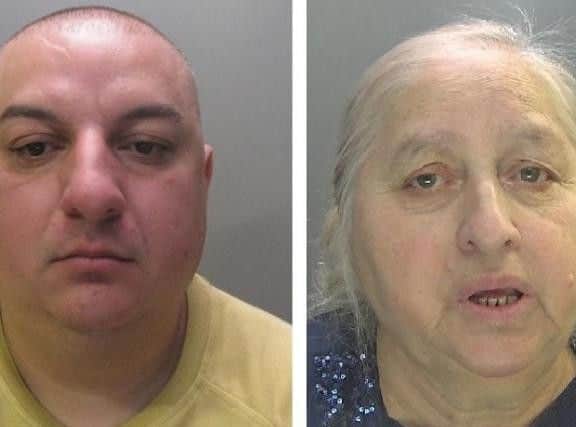 Margita Slavikova (68) of Cermen, in Nitra, Slovakia, and her son Robert Slavik (40) of Priory Road, West Town, were jailed for 50 and 40 months respectively for defrauding two men out of thousands.