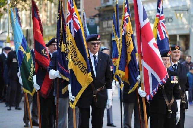A remembrance service in Peterborough