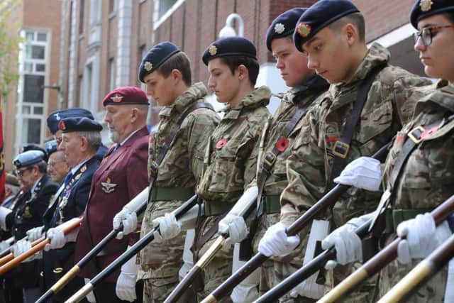 Remembrance Sunday in Peterborough City Centre. EMN-191011-212827009