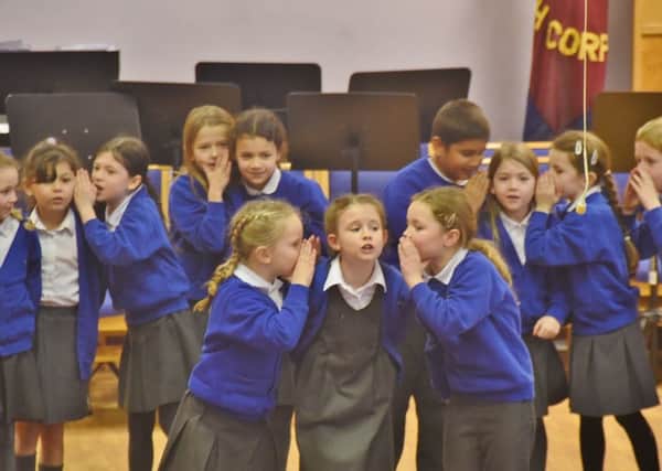 Peterborough Drama Festival 2017 at the Salvation Army Citadel. Pupils from Castor C E  primary school performing  in choral speaking class. EMN-170303-182632009
