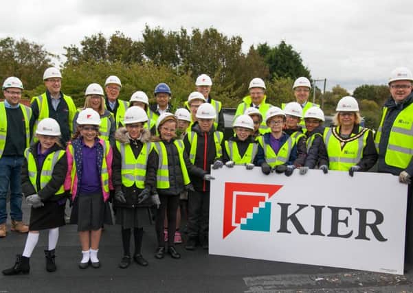 The topping out ceremony at New Road Primary School