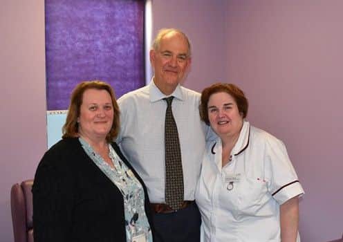 Jane Harris, Dr Bruno Millet and Michelle Harris