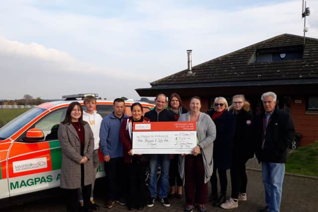 The cheque presentation to Magpas