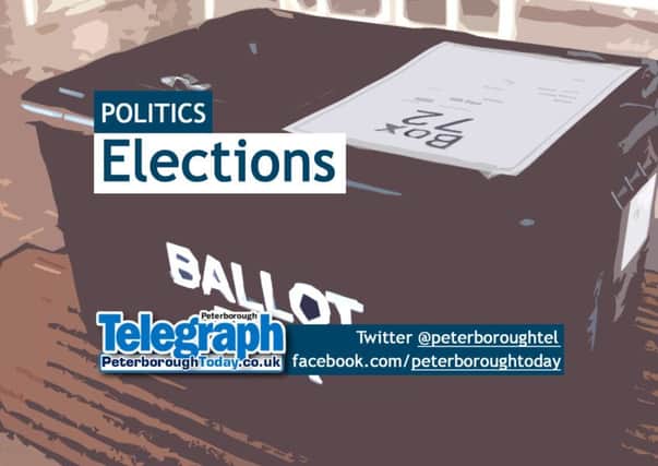 Election news and coverage from the Peterborough Telegraph: peterboroughtoday.co.uk/news, @peterboroughtel on Twitter, facebook.com/peterboroughtoday