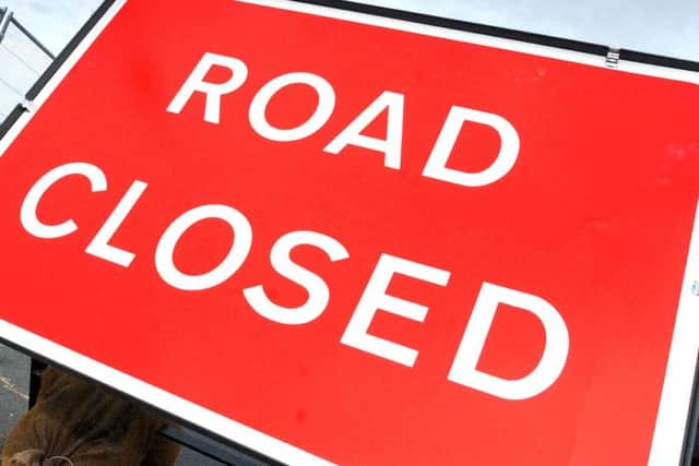 Road closed.