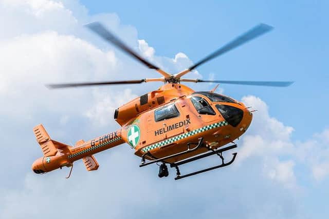 A Magpas Helimedix air ambulance, like the one pictured, was called to the scene.