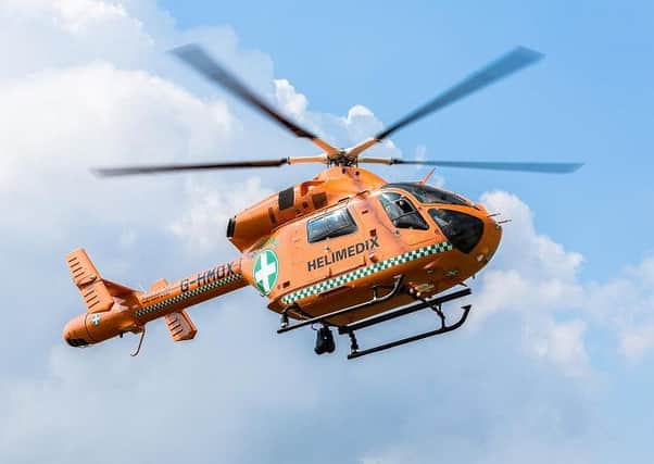 A Magpas Helimedix air ambulance, like the one pictured, was called to the scene.