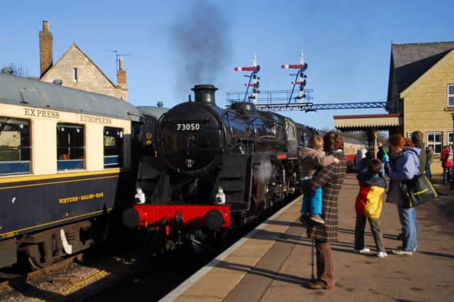 A steam train arrives at the Nene Valley Railway, Wansford. Photo: Georgi Mabee/Peterborough Telegraph