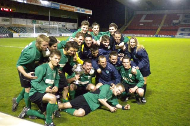 Lincolnshire Senior Trophy winners, Blackstones. Back row, from left, Sam Strange, Tom Davies, David Burton Jones, Mike Duggan, Steve Burns, Luke Hunnings, Wayne Oldaker, Luke Avis, Darren Jarvis, Carol Holland, Michael Goode, front, Adi Staffieri, Danny Barker, Elton Holmes, Matt Porter, Andy Ellis, Robbie Pearce, Tim Quy, laying down, Michael Nelson ENGEMN00220110414104641