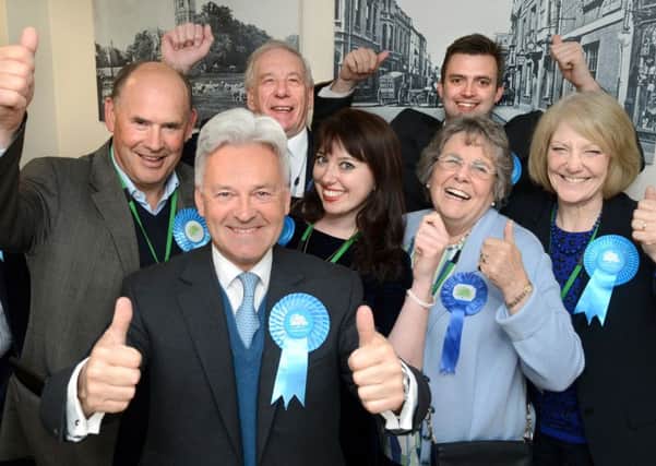 Sir Alan Duncan and team celebrate success with an increased majority EMN-150805-092738001