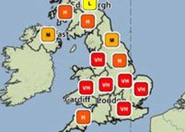 High and Very High pollen levels forecast for the end of this week