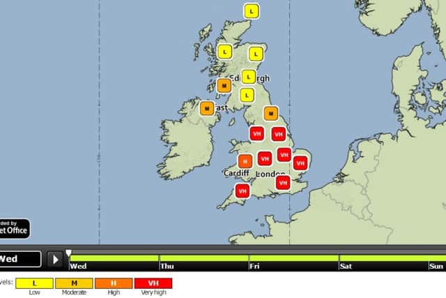 Very high pollen levels forecast for Wednesday and Thursday