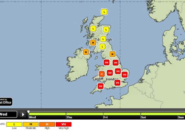 Very high pollen levels forecast for Wednesday and Thursday