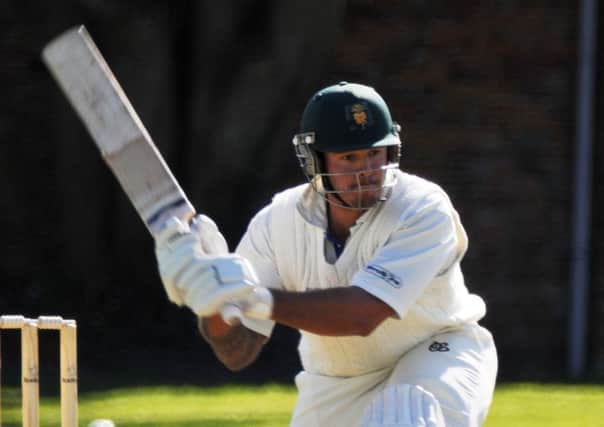 Conrad Louth struck an unbeaten 150 for Bourne against Grimsby.
