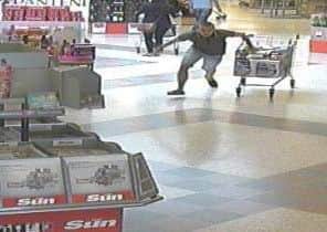 CCTV released after an attempted theft from Morrisons in Uffington Road, Stamford, on July 20, 2015. Incident 288 of July 20. EMN-150728-151017001