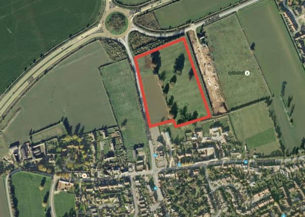 The site in Market Deeping where Larkfleet Homes wants to develop. Photo: Google EMN-151008-141847001