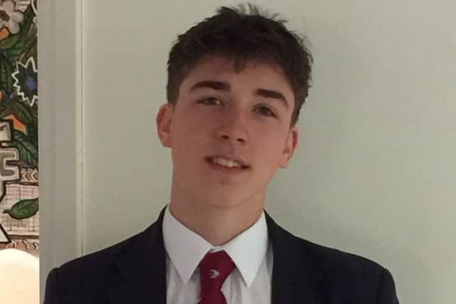 Stamford School pupil George Robinson, who suffered a serious spinal injury while playing rugby in South Africa. EMN-150209-101111001
