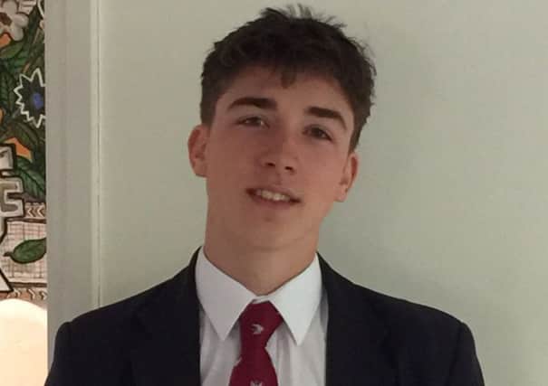 Stamford School pupil George Robinson, who suffered a serious spinal injury while playing rugby in South Africa. EMN-150209-101111001