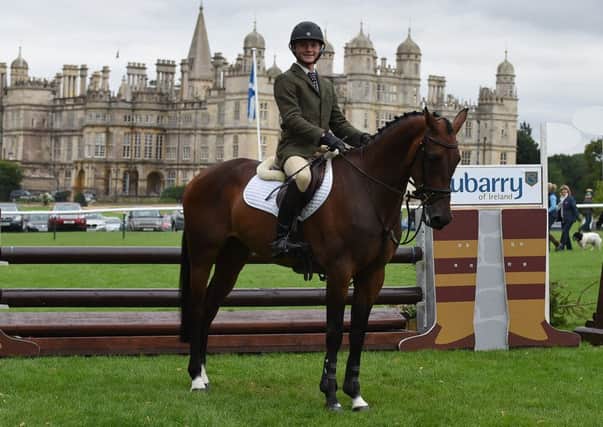 Noah Brook riding G Star; winner of the Dubarry Burghley Young Event Horse, 4 year Old Final during The Land Rover Burghley Horse Trials near Stamford in Lincolnshire, UK, on 4th September 2015 EMN-150509-110632001