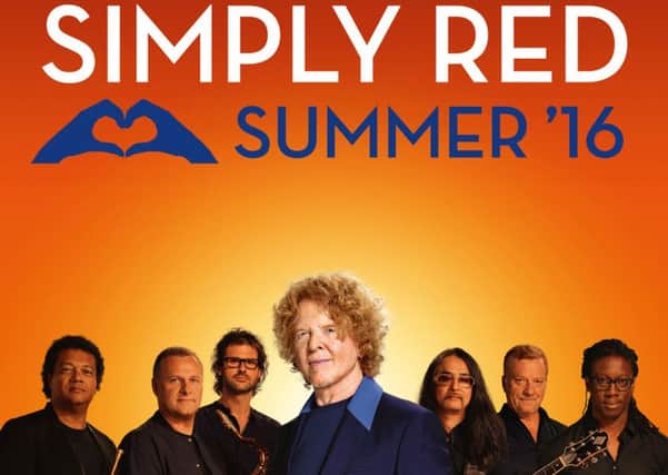 Simply Red are the first band to announce dates in the 2016 Forest Live concert series. ANL-151019-104258001