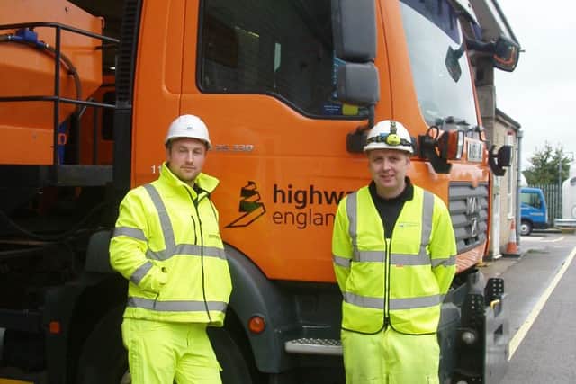 Gritter drivers Ben Jackson and Gareth Ray