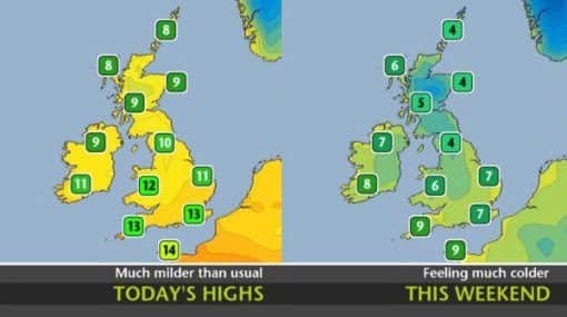 UK weekend forecast