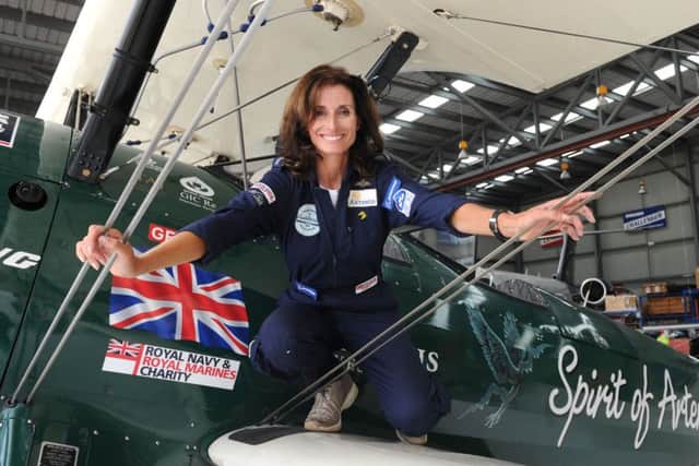 Handout photo issued by Boeing of Tracey Curtis-Taylor at Sydney International Airport, Australia, after flying 13,000 miles in her restored 1942 Boeing Stearman Spirit of Artemis. PRESS ASSOCIATION Photo. Picture date: Saturday January 9, 2016. The British flyer has flown across 23 countries, making 50 refuelling stops over the course of three months, and has now arrived at Sydney Airport. See PA story ADVENTURE Biplane. Photo credit should read: Simon Bullard/PA Wire
NOTE TO EDITORS: This handout photo may only be used in for editorial reporting purposes for the contemporaneous illustration of events, things or the people in the image or facts mentioned in the caption. Reuse of the picture may require further permission from the copyright holder. EMN-161201-143357001