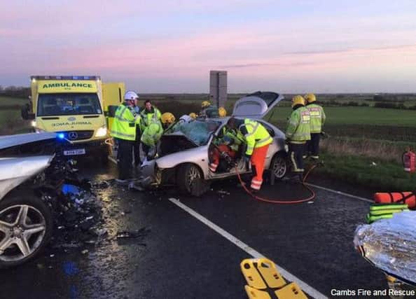 The scene of the crash in Pidley
