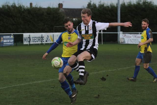 Chae Simons (right) in action for Peterborough Northern Star against Wellingborough. Photo: Tim Gates.