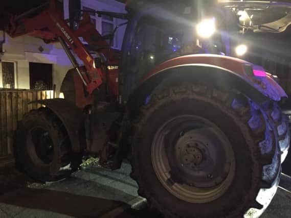 Police are appealing for more information after a tractor failed to stop b2ANOIPr97b4vsAQUVi1