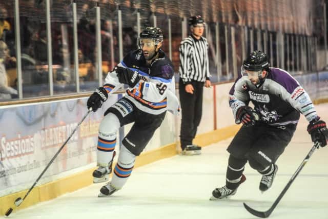 Back-to-form Milan Baranyk in action for Peterborough Phantoms against Manchester Phoenix. Photo: Alan Storer.