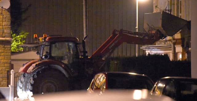 Stolen tractor thst ended in De Havilland Road, Wisbech after being stolen ANL-160118-085150009