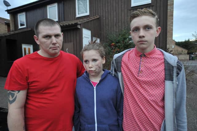 Georgia Sigourney (13) with her dad Chris and brother Callum (16). EMN-141028-202836009
