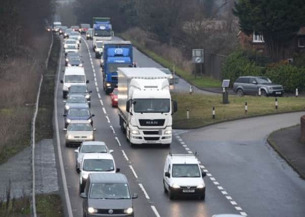 Traffic queues around A1 and Frank Perkins parkway caused by last year's LAMMA event