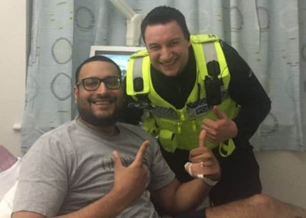 Jaimish and Chris in hospital