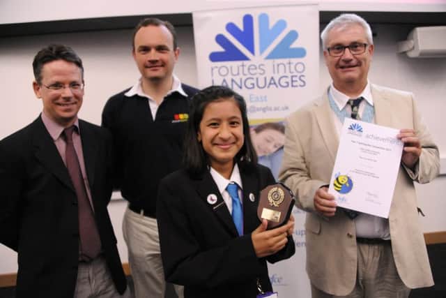 Routes into Languages - Spelling Bee @ ARU Cambridge 2015.