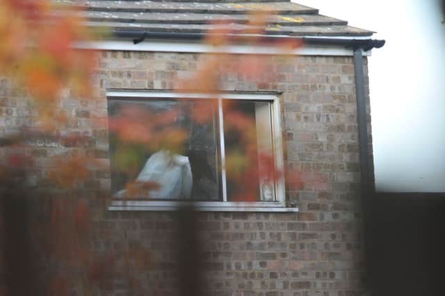 Window of the house which was under seige EMN-151020-183310009