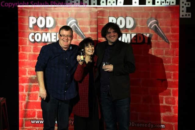 Representatives from The Voodoo Lounge pick up their prize. Picture: Splash Photography