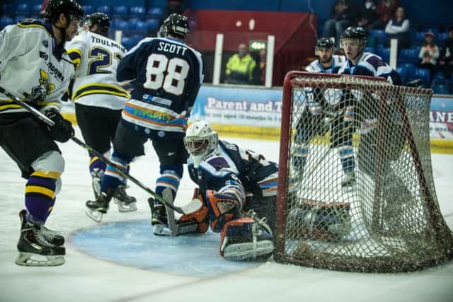 Netminder Janis Auzins was in great form for Phantoms in Telford.